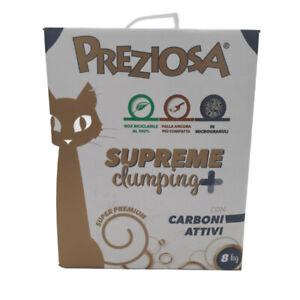 Lettiera Gatto Preziosa Supreme Clumping Carboni Attivi 8kg