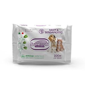 Salviette Biodegradabili XXL Neem e Bergamotto 100pz