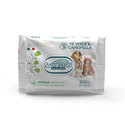 Salviette Biodegradabili XXL The Verde e Camomilla 100pz