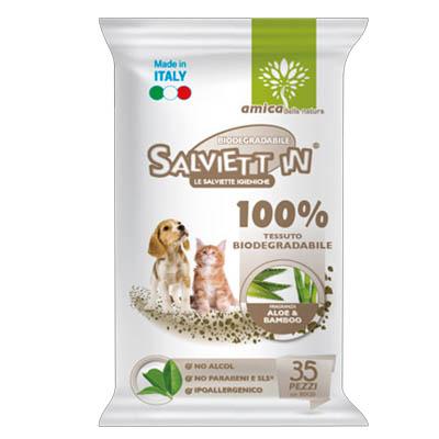 Salviette Biodegradabili Aloe e Bamboo 35pz