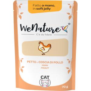 WeNature Umido Gatto con Pollo e Coscia di Pollo Bustina in Jelly
