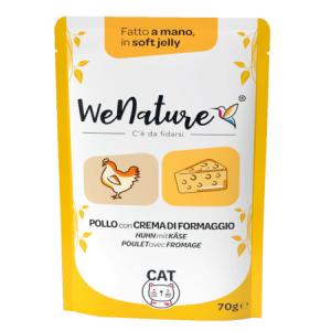 WeNature Umido Gatto con Pollo e Crema di Formaggio Bustina in Jelly