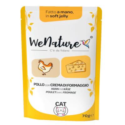 WeNature Umido Gatto con Pollo e Crema di Formaggio Bustina in Jelly
