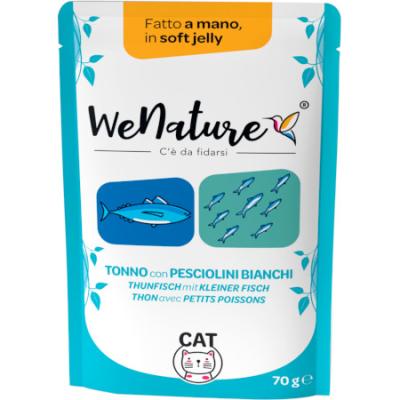 WeNature Umido Gatto con Tonno e Pesciolini Bianchi in Jelly