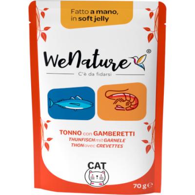 WeNature Umido Gatto con Tonno e Gamberetti in Jelly