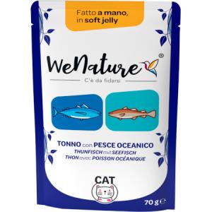 WeNature Umido Gatto con Tonno e Pesce Oceanico in Jelly