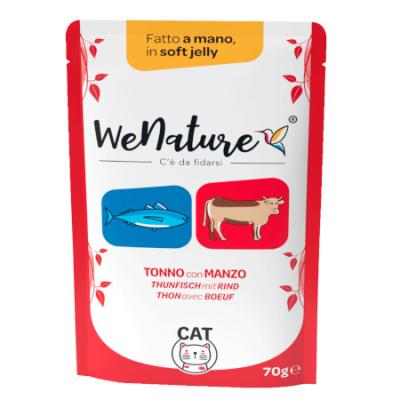WeNature Umido Gatto con Tonno e Manzo in Jelly