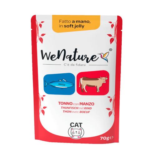 WeNature Umido Gatto con Tonno e Manzo in Jelly