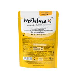 WeNature Umido Gatto con Pollo e Crema di Formaggio Bustina in Jelly 2