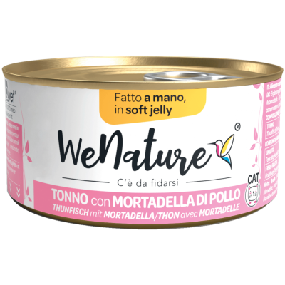 WeNature Umido Gatto con Tonno e Mortadella in Jelly