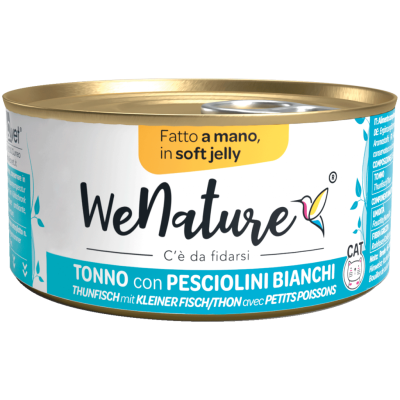 WeNature Umido Gatto con Tonno e Pesciolini in Jelly