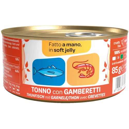 WeNature Umido Gatto con Tonno e Gamberetti in Jelly