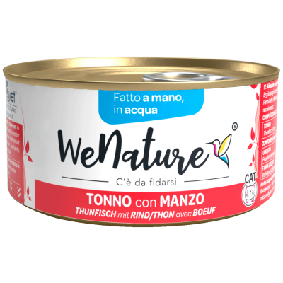 WeNature Umido Gatto con Tonno e Manzo in Acqua