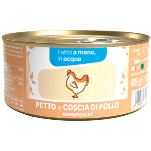 WeNature Umido Gatto con Petto di Pollo e Coscia di Pollo in Acqua