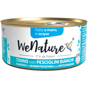 WeNature Umido Gatto con Tonno e Pesciolini Bianchi in Acqua 2