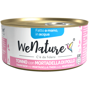 WeNature Umido Gatto con Tonno e Mortadella di Pollo in Acqua 2
