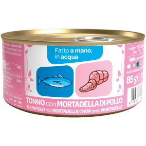 WeNature Umido Gatto con Tonno e Mortadella di Pollo in Acqua