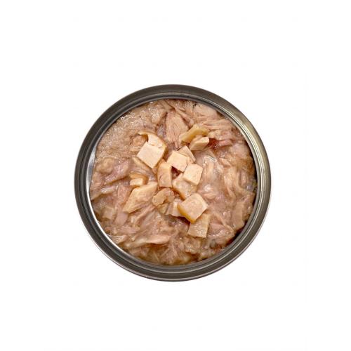 WeNature Umido Gatto con Tonno e Mortadella di Pollo in Acqua