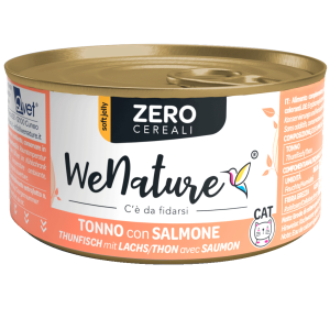 WeNature Umido Gatto Senza Cereali con Tonno e Salmone in Jelly 2