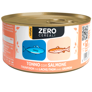 WeNature Umido Gatto Senza Cereali con Tonno e Salmone in Jelly