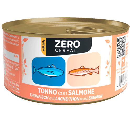 WeNature Umido Gatto Senza Cereali con Tonno e Salmone in Jelly