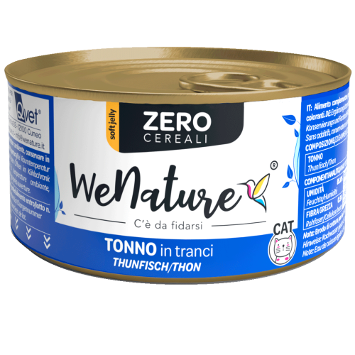 WeNature Umido Gatto Senza Cereali con Tonno in Jelly