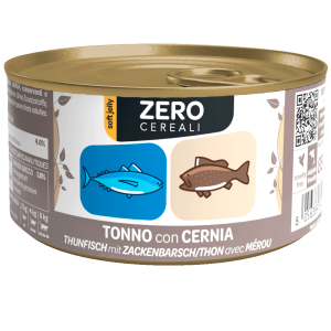 WeNature Umido Gatto Senza Cereali con Tonno e Cernia in Jelly