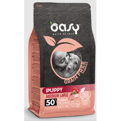 Oasy Cane Puppy Grain Free Medium & Large Tacchino