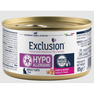 Exclusion Gatto Hypoallergenic Maiale e Patate 85 gr