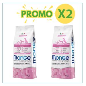 Monge cane superpremium pork with rice and potato 2,5kg 2