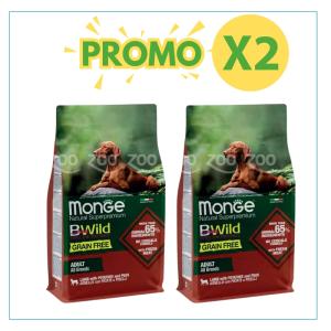 Monge Cane Bwild Grain Free Adulto All Breads Agnello, Patate & Piselli 2