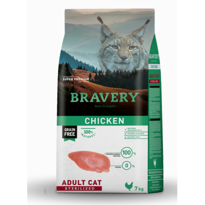Bravery Gatto Sterilizzato Pollo