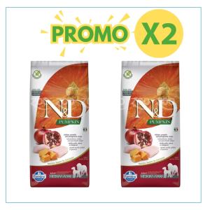 Farmina Cane N&D Pumpkin Adulto Medium&Maxi Pollo, Zucca& Melograno 2