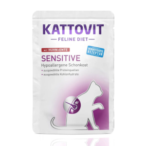 Kattovit Sensitive Gatto bocconcini Pollo e Anatra busta 85gr