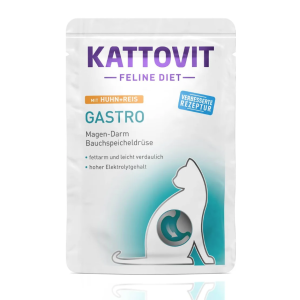 Kattovit Gastrointestinal Gatto bocconcini Pollo e Riso busta 85gr
