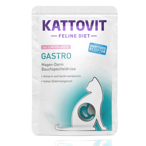 Kattovit Gastrointestinal Gatto bocconcini Salmone e Riso busta 85gr