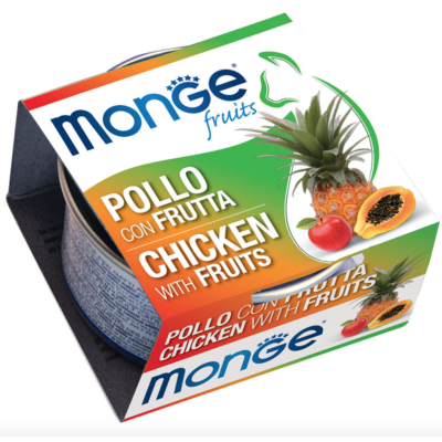 Monge Fruits Gatto Pezzetti di Pollo con Frutta 80gr