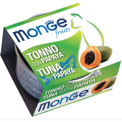 Monge Fruits Gatto Pezzetti di Tonno con Papaya 80gr