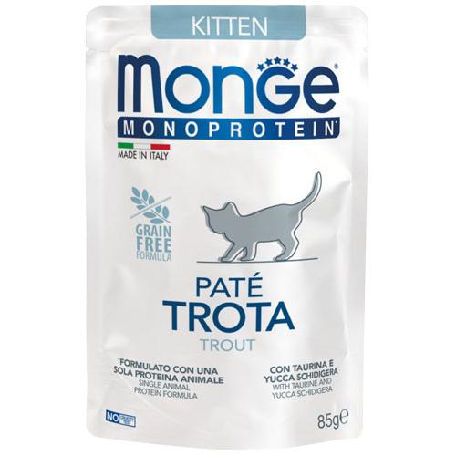 Monge Monoprotein Kitten Busta Patè Trota 85gr