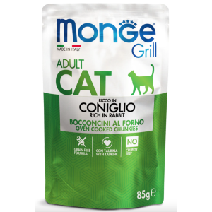 Monge Gatto Grill Coniglio Bocconcini in Jelly 85gr
