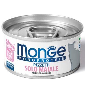 Monge Monoprotein Pezzetti Solo Maiale Lattina 85gr