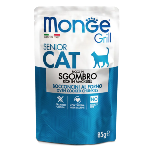 Monge Grill Gatto Senior Bocconcini in jelly con Sgombro 85gr