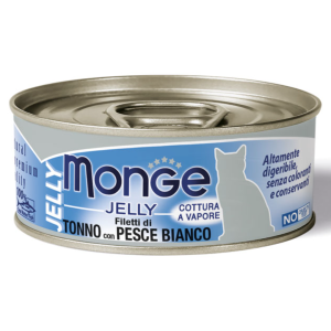 Monge Gatto Jelly Tonno con Pesce Bianco lattina 80gr