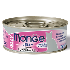 Monge Gatto Jelly Tonno con Alici lattina 80gr