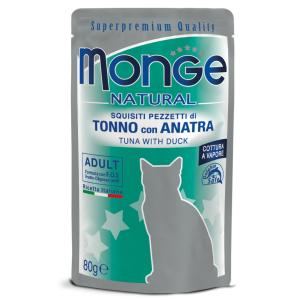 Monge Natural Pezzetti Tonno e Anatra Busta 80gr