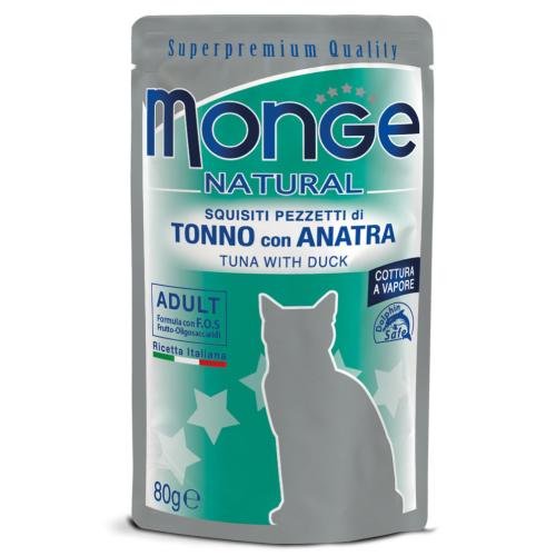 Monge Natural Pezzetti Tonno e Anatra Busta 80gr