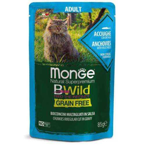 Monge BWild Grain Free Gatto Acciughe e Ortaggi 85gr