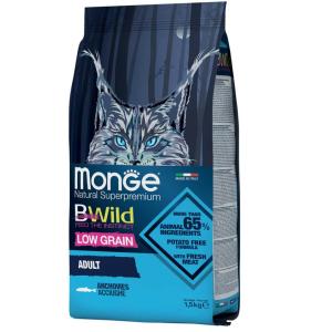 Monge BWild Low Grain Gatto con Acciughe 1,5kg