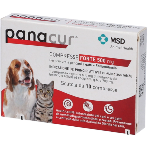 Panacur Forte 500mg 10cpr per cani e gatti