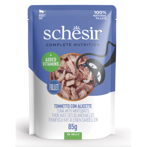 Schesir Gatto Tonnetto con Alicette in jelly Busta 85gr